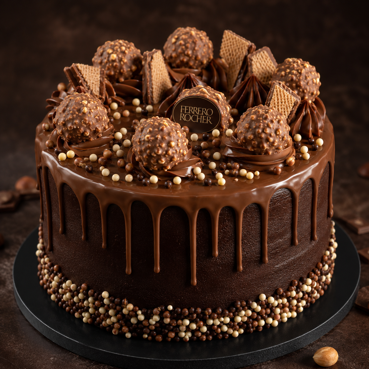 Ferrero Rocher Hazelnut Luxe Cake